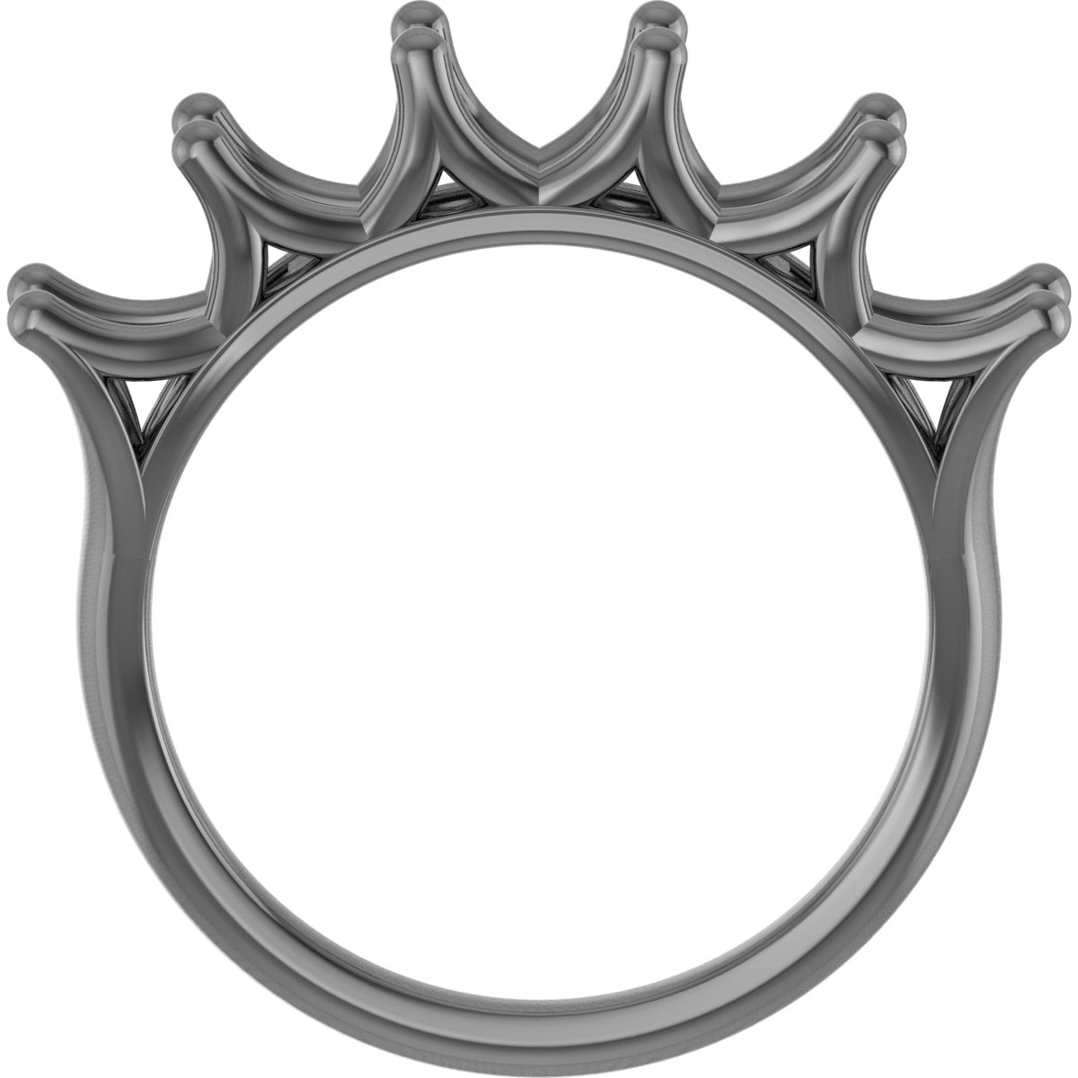 6x4 mm Emerald Anniversary Band Mounting view 2