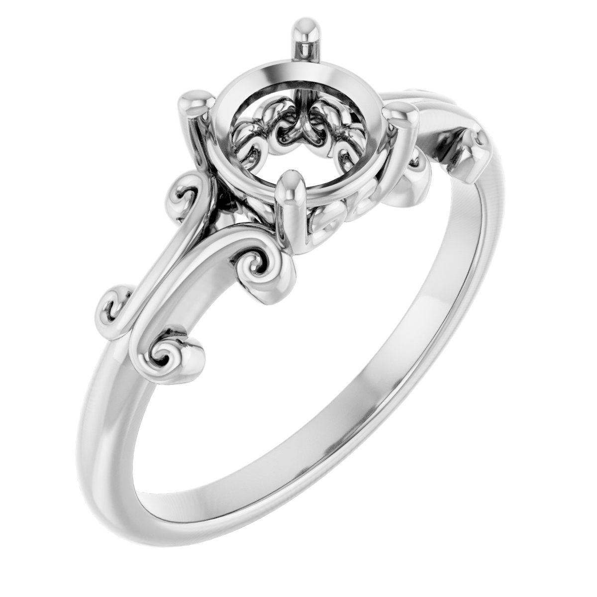 Sculptural Solitaire Ring