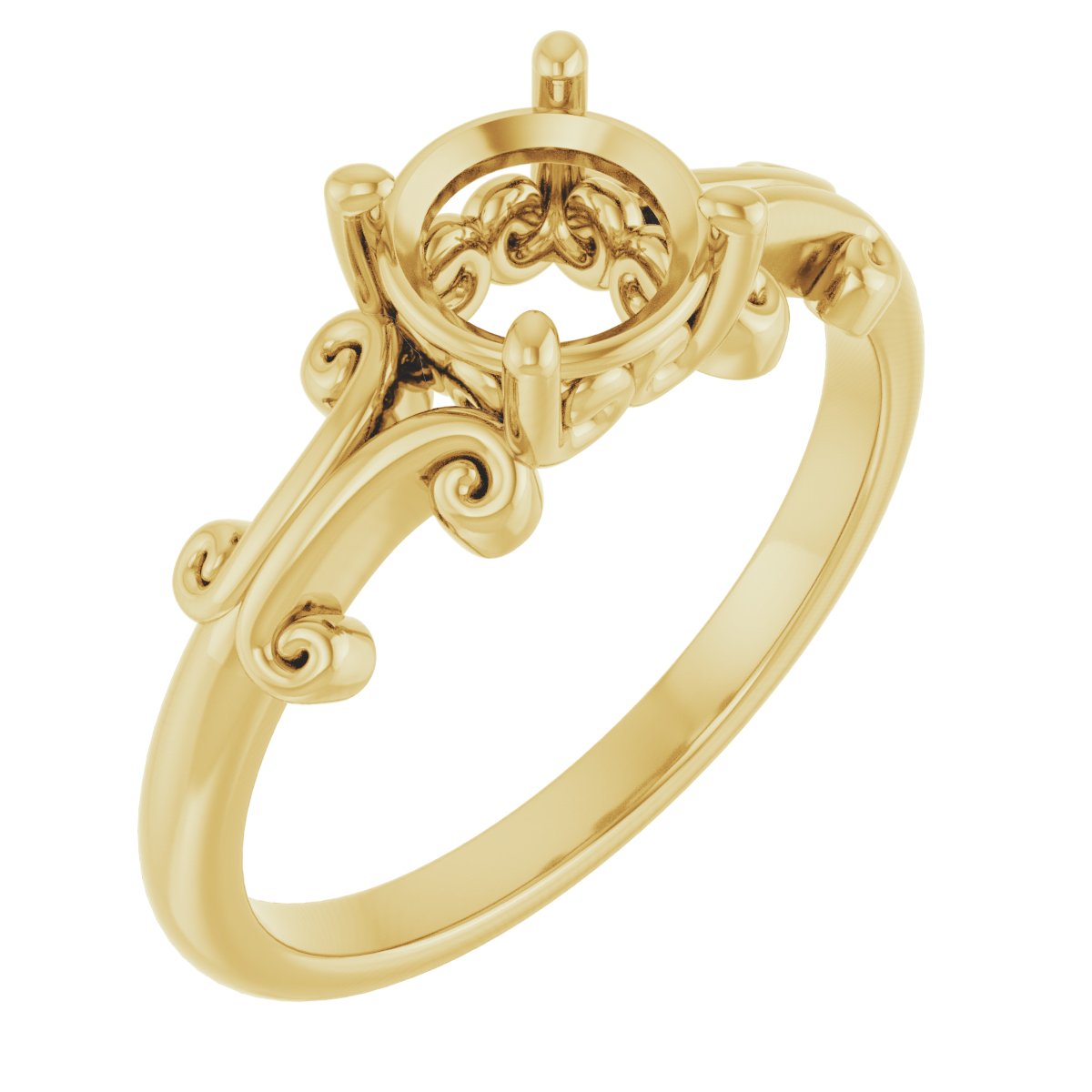 Sculptural Solitaire Ring