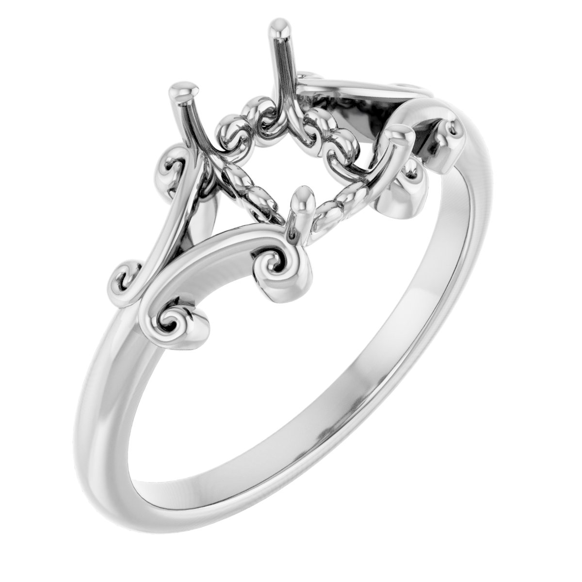 Sculptural Solitaire Ring