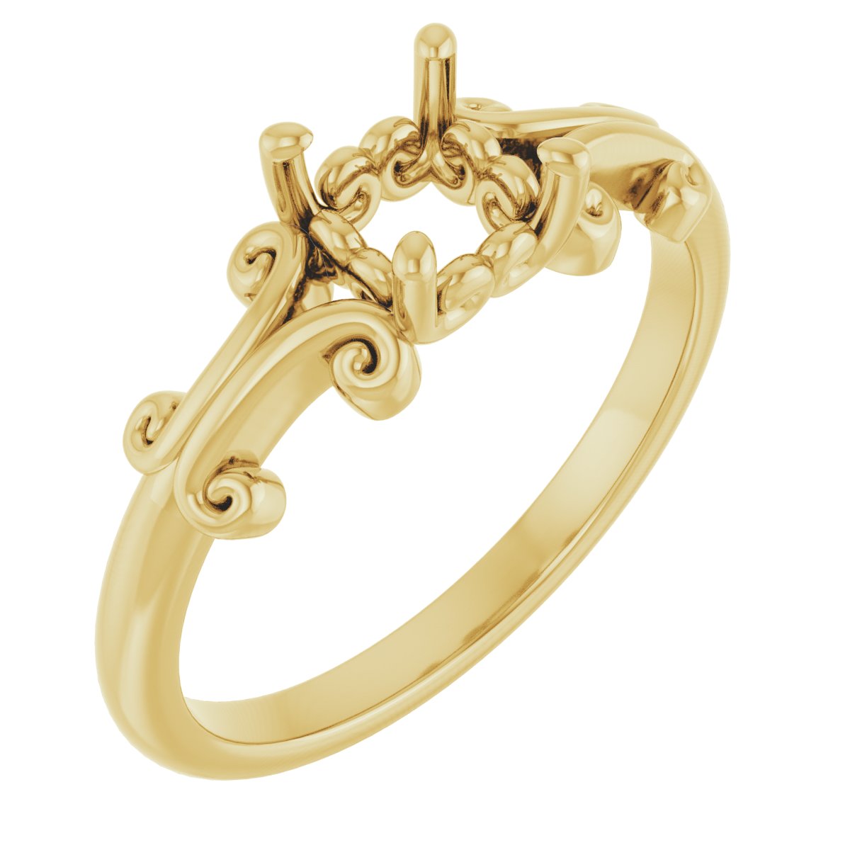 Sculptural Solitaire Ring