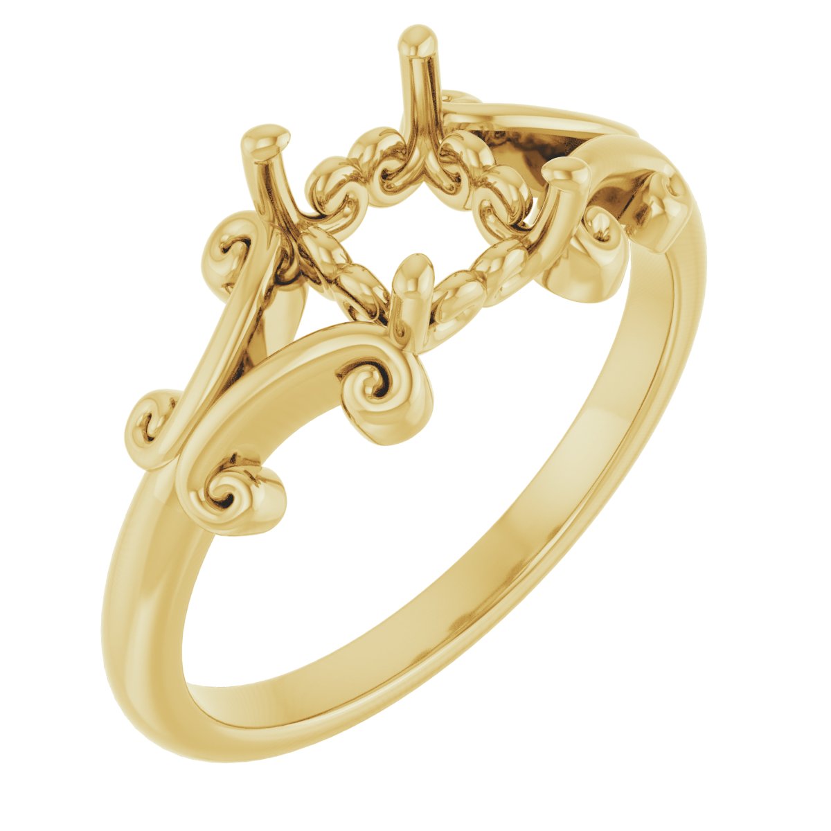 Sculptural Solitaire Ring