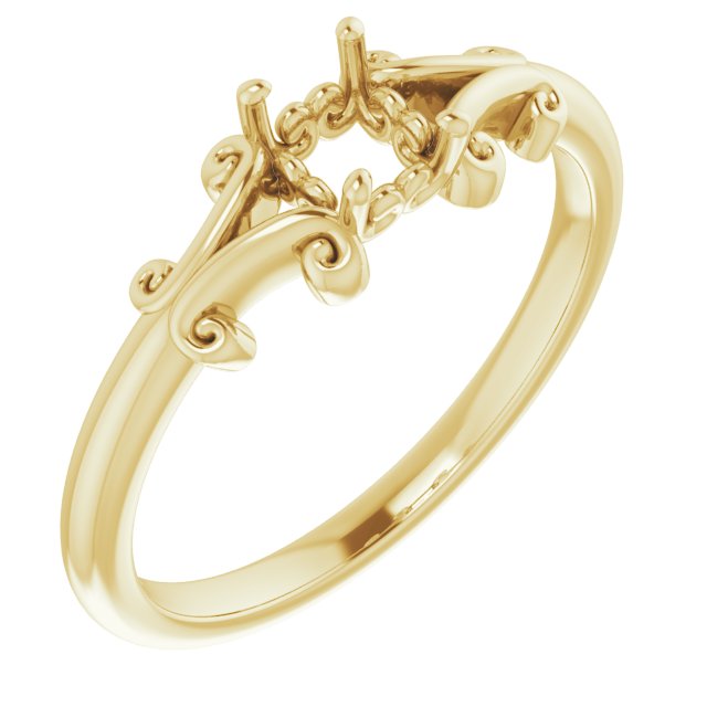 Sculptural Solitaire Ring