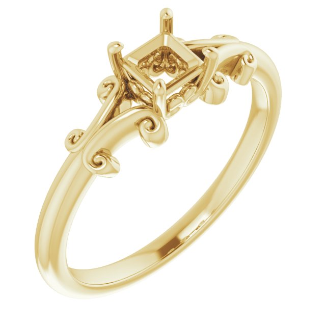 Sculptural Solitaire Ring