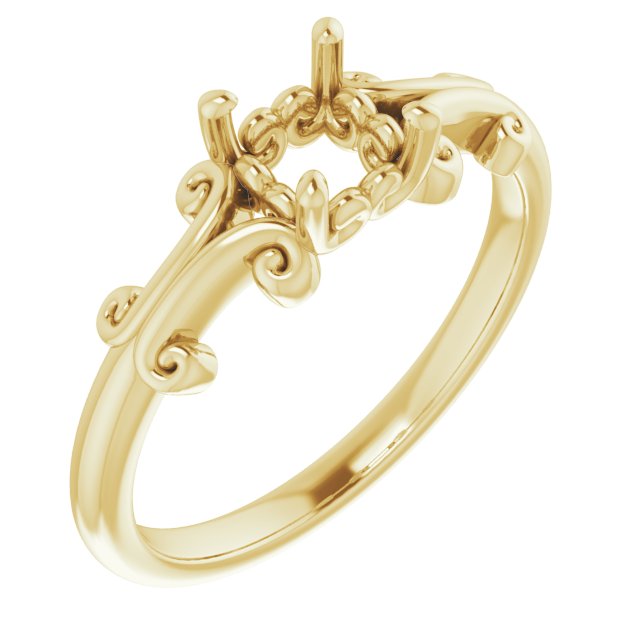 Sculptural Solitaire Ring