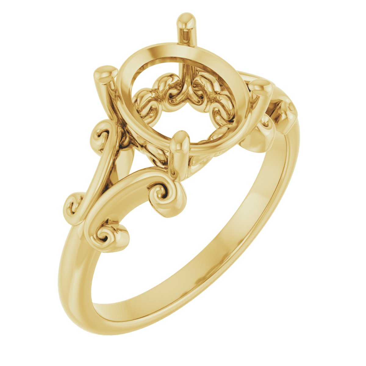 Sculptural Solitaire Ring