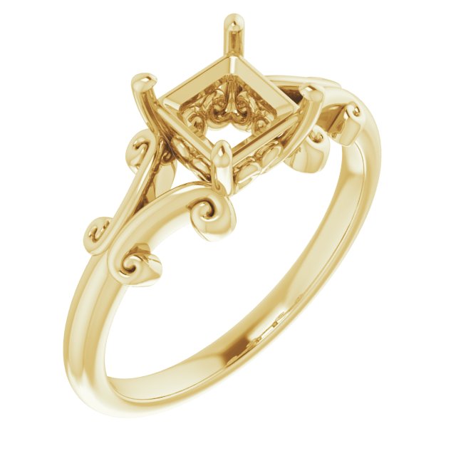 Sculptural Solitaire Ring