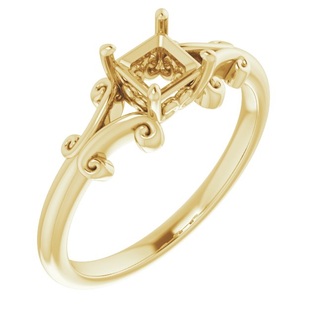 Sculptural Solitaire Ring
