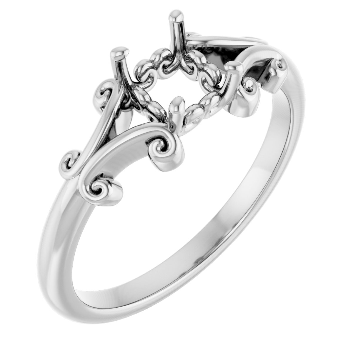 Sculptural Solitaire Ring
