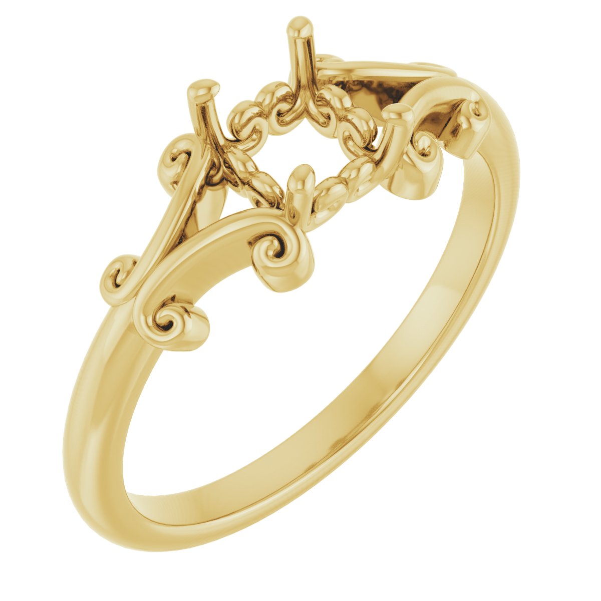 Sculptural Solitaire Ring