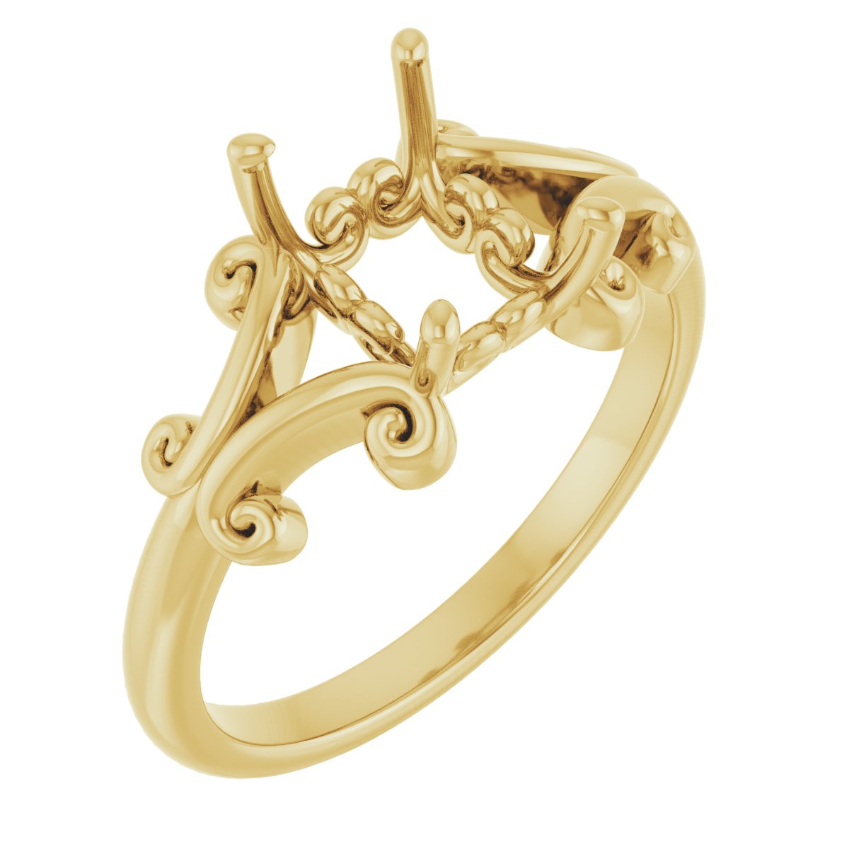 Sculptural Solitaire Ring