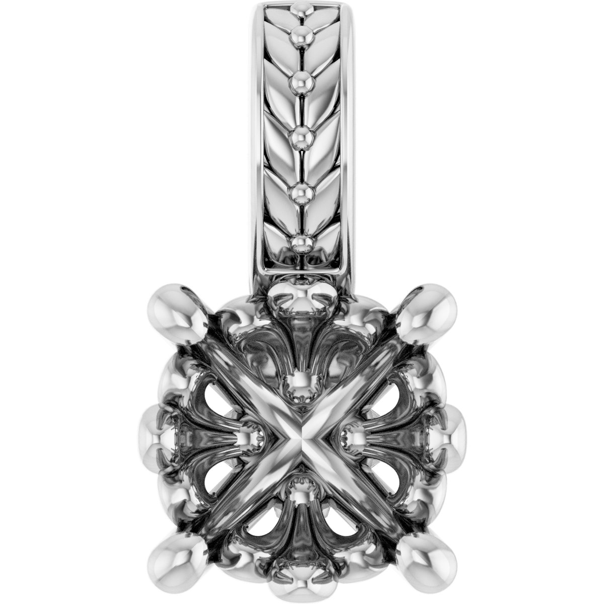 Floral-Inspired Solitaire Pendant