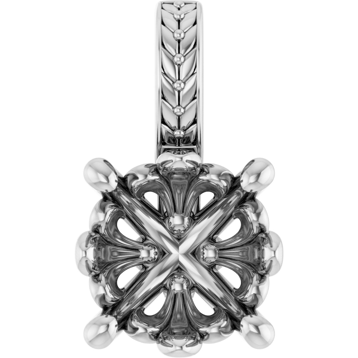 Floral-Inspired Solitaire Pendant