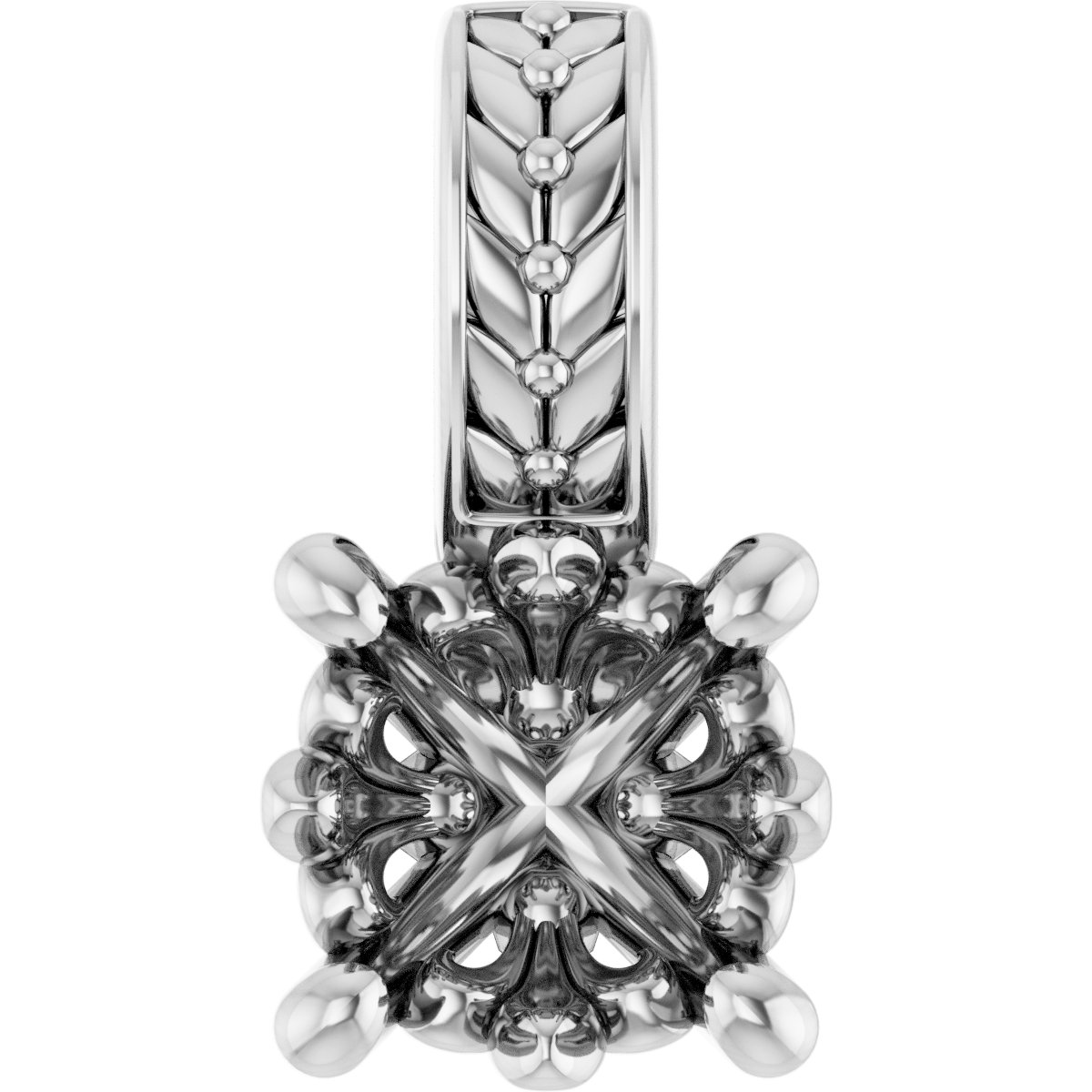 Floral-Inspired Solitaire Pendant