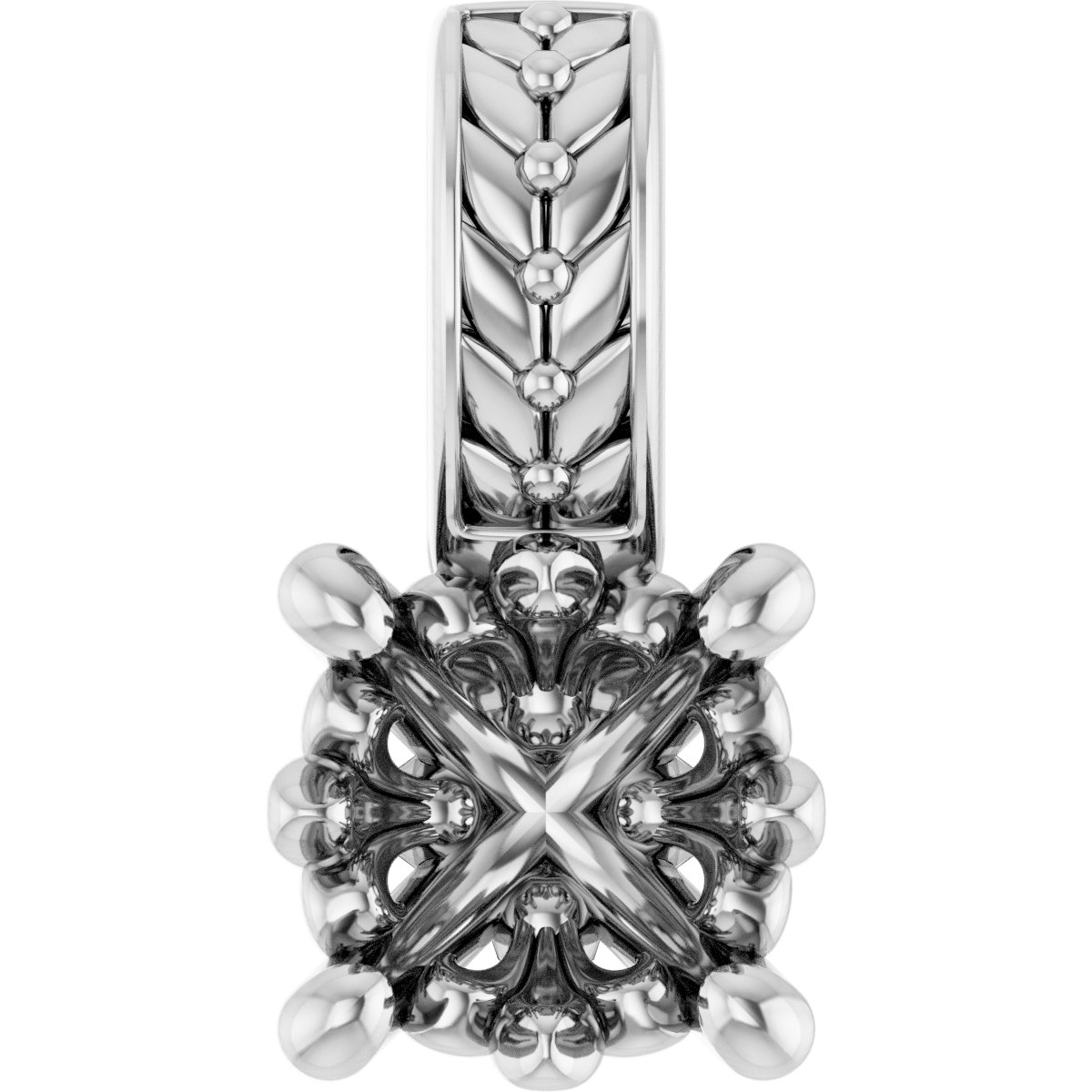 Floral-Inspired Solitaire Pendant