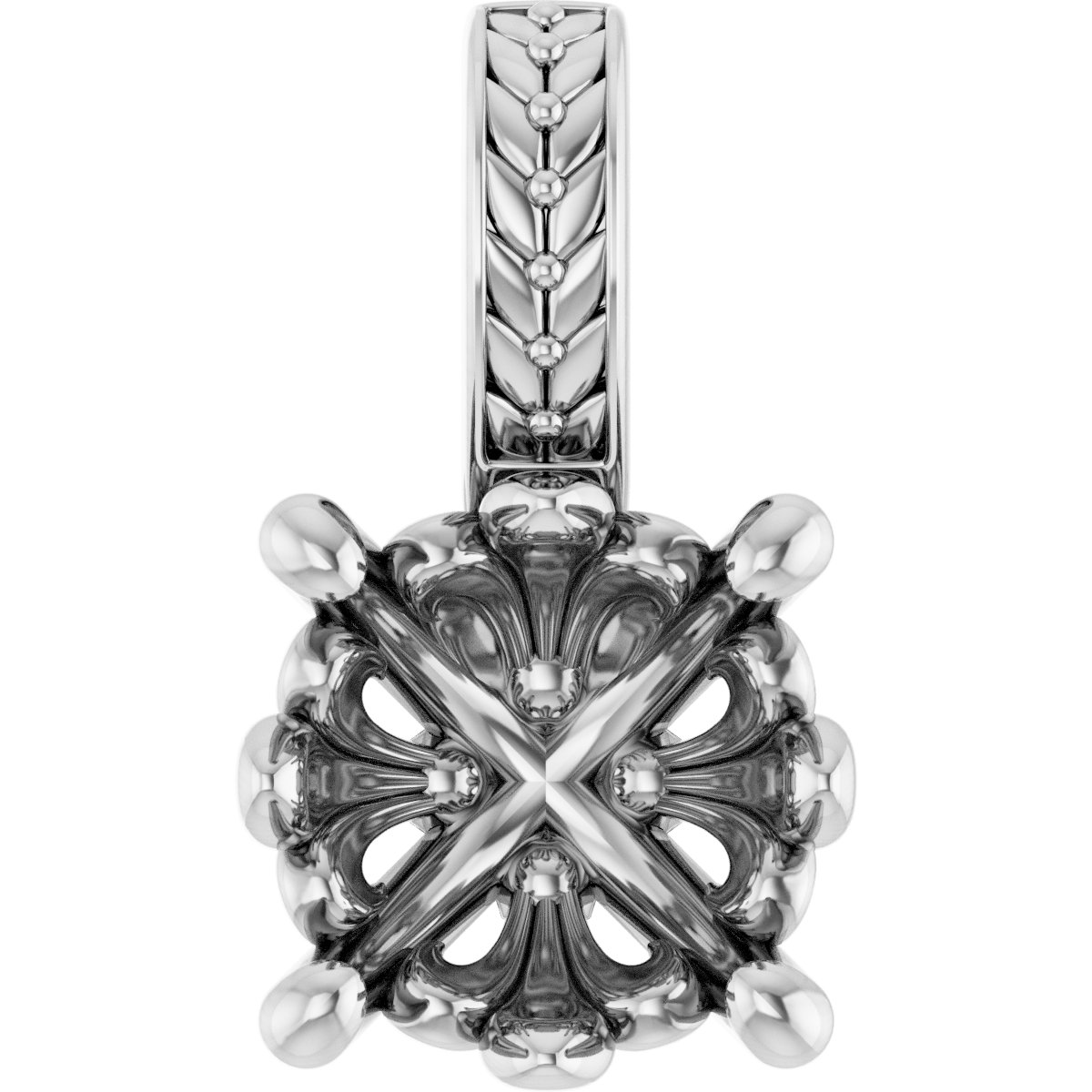 Floral-Inspired Solitaire Pendant