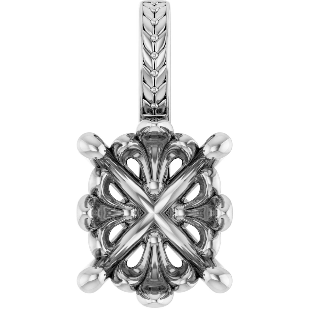 Floral-Inspired Solitaire Pendant