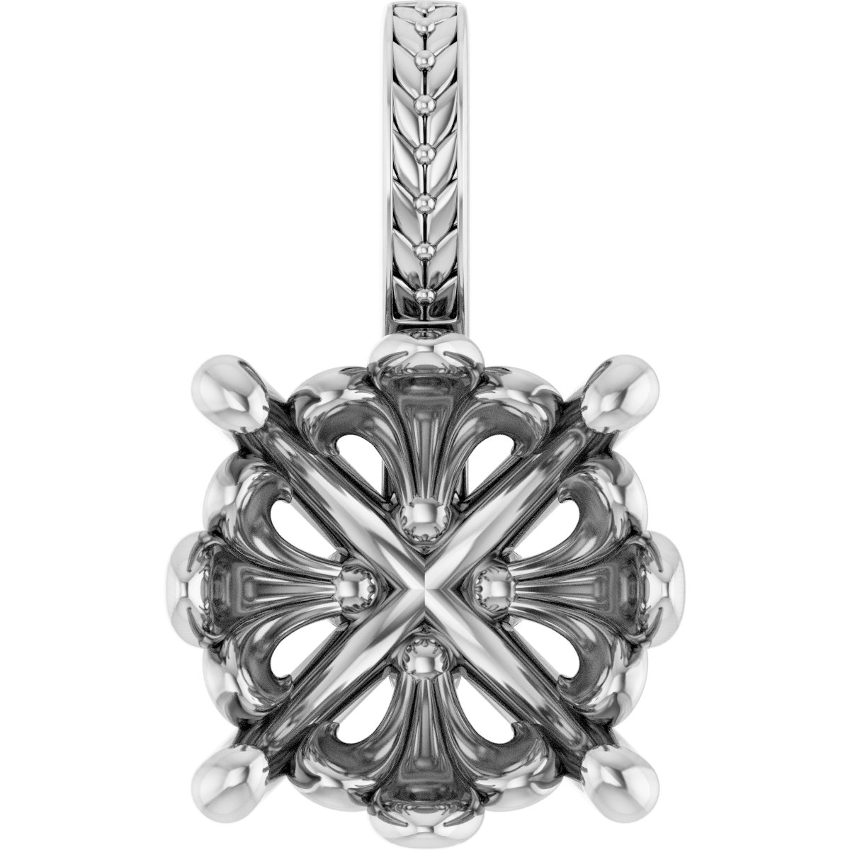 Floral Solitaire Pendant