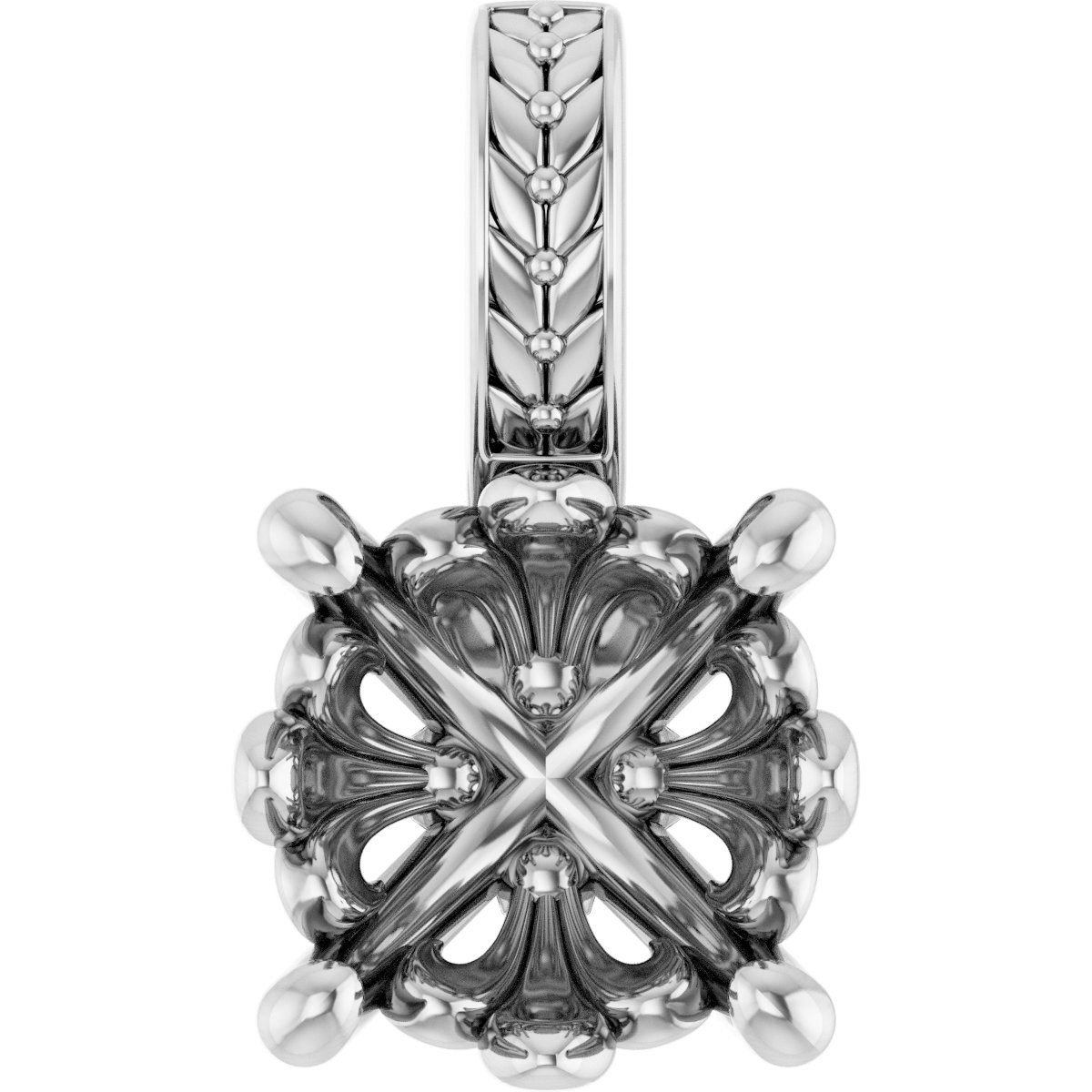 Floral-Inspired Solitaire Pendant