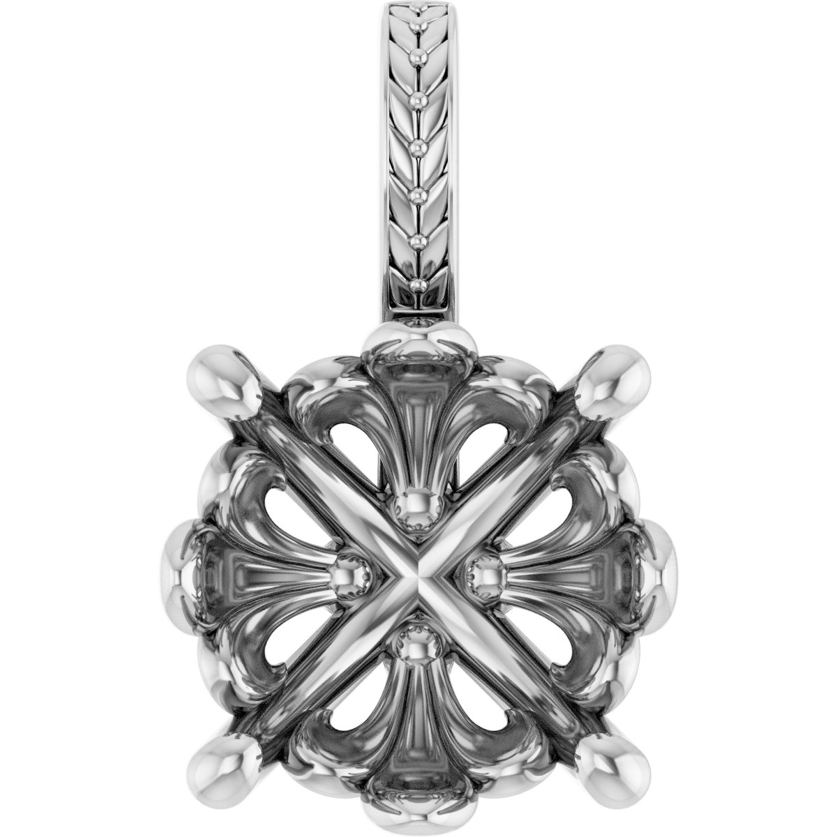 Floral Solitaire Pendant