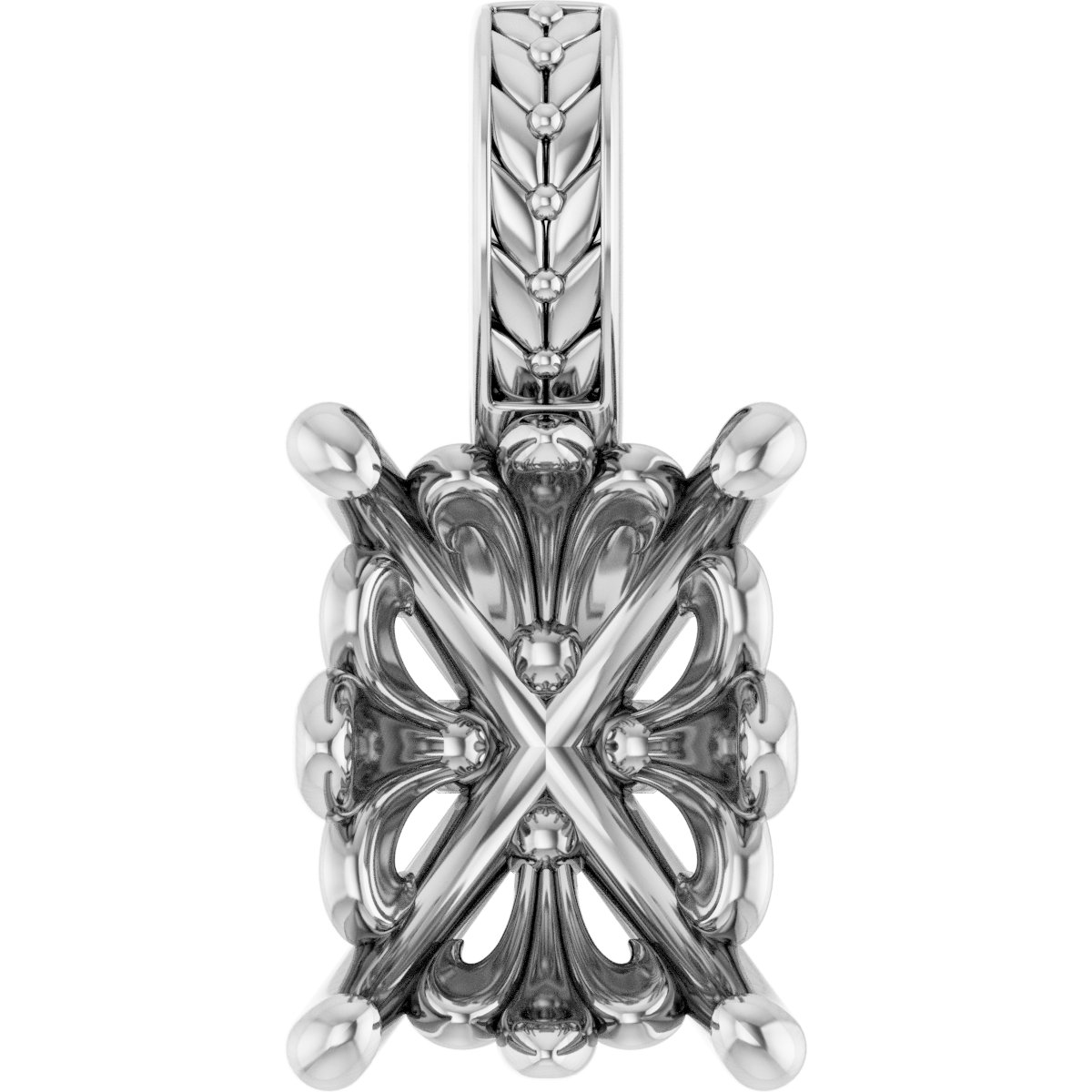 Floral-Inspired Solitaire Pendant