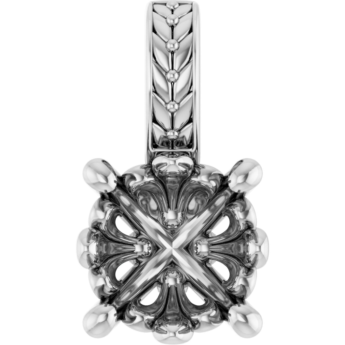 Floral-Inspired Solitaire Pendant