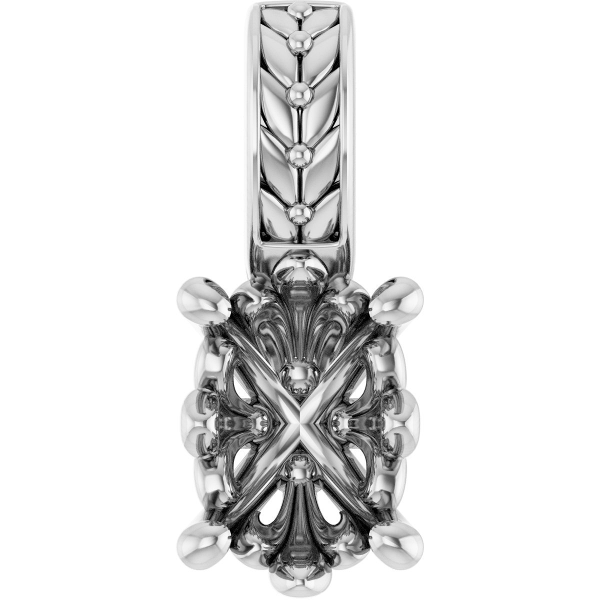 Floral-Inspired Solitaire Pendant