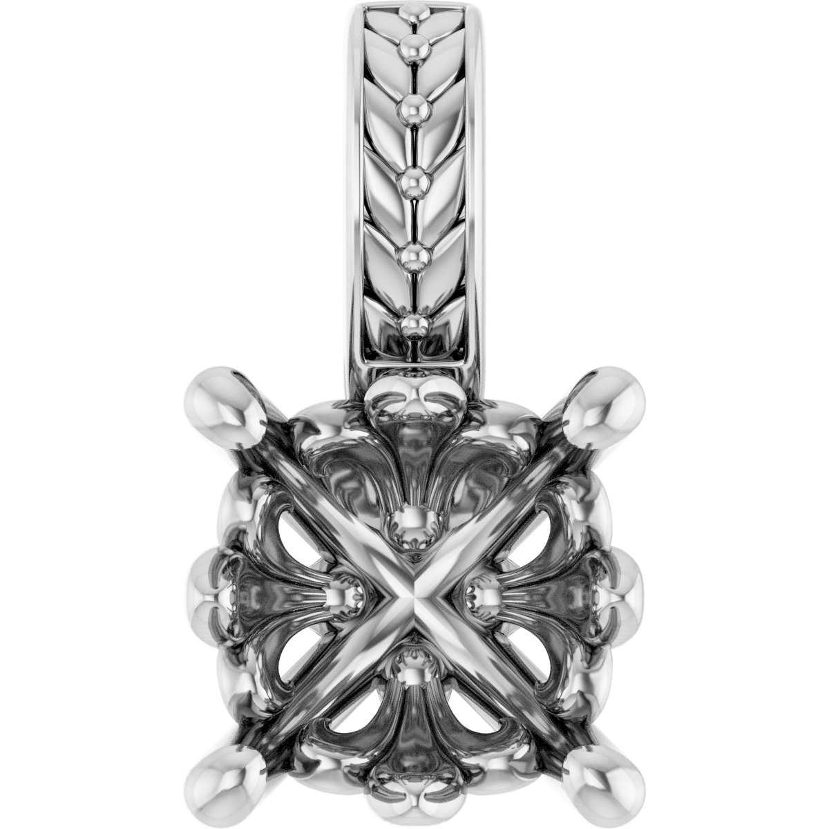 Floral-Inspired Solitaire Pendant
