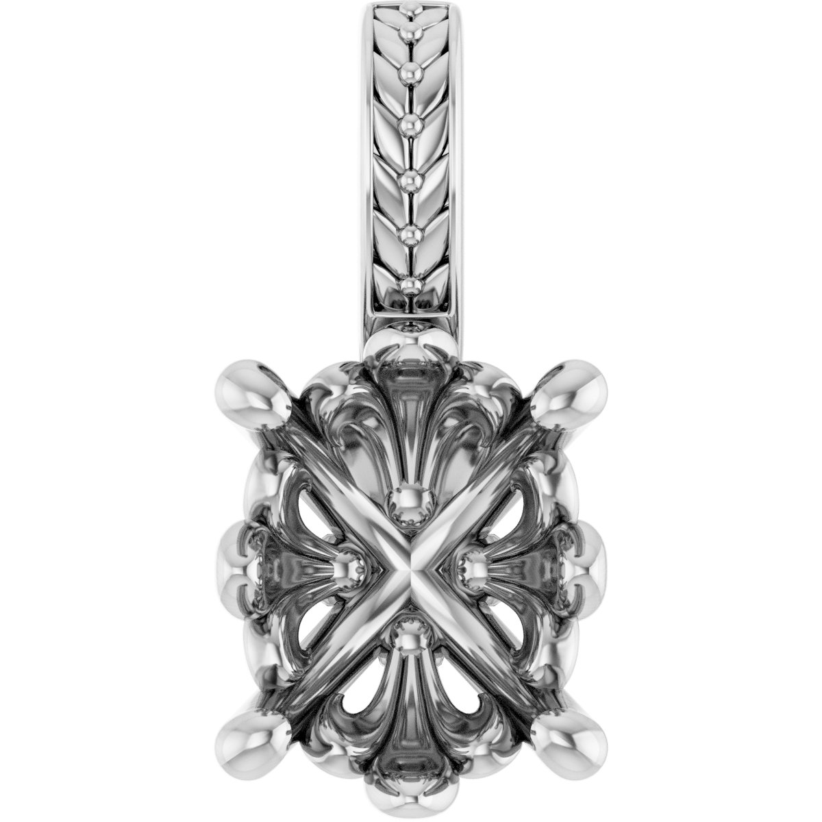 Floral-Inspired Solitaire Pendant