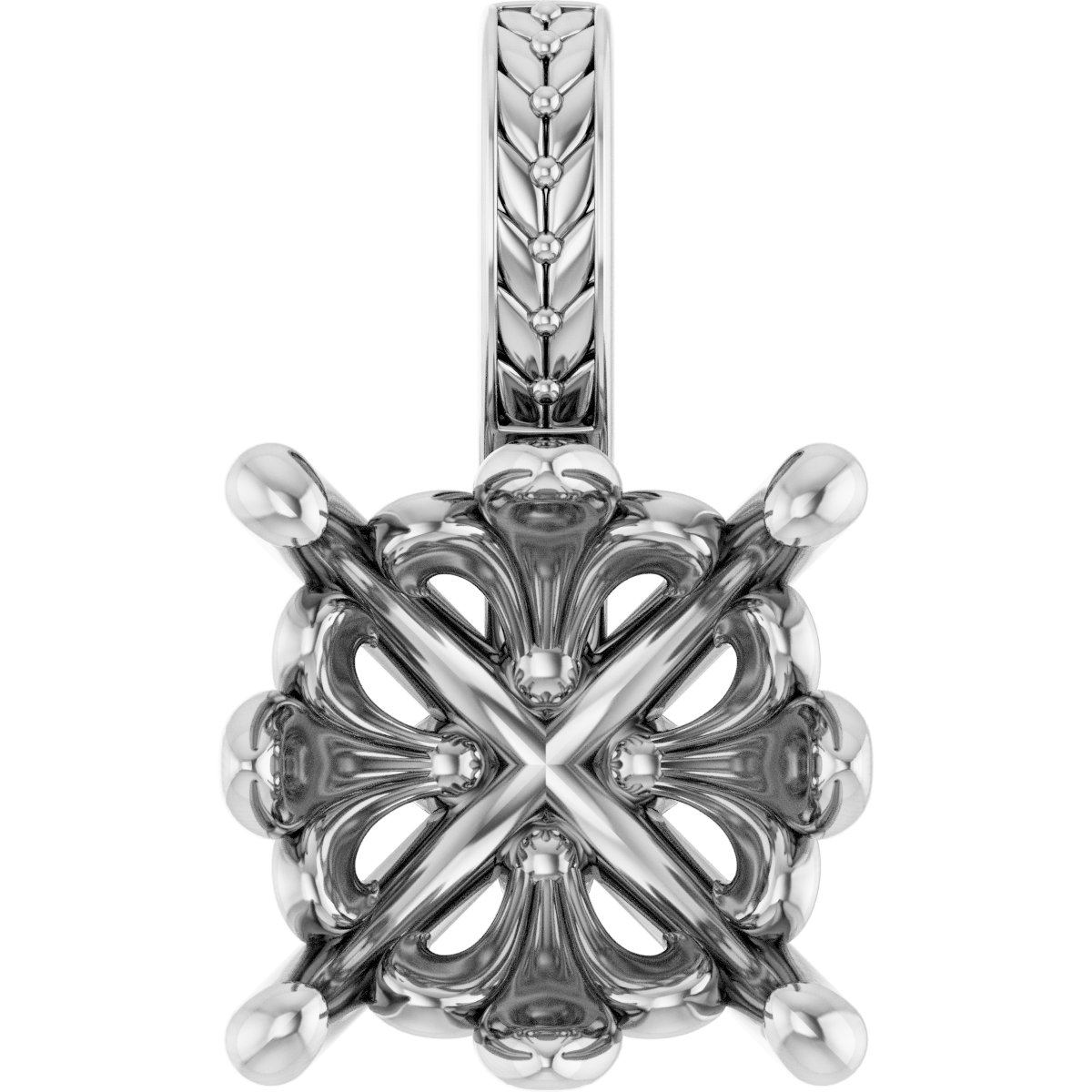 Floral-Inspired Solitaire Pendant