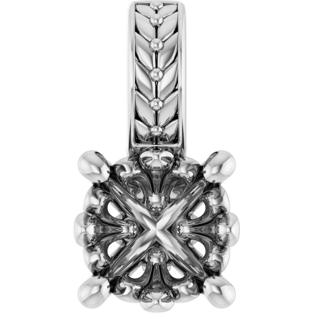 Floral-Inspired Solitaire Pendant