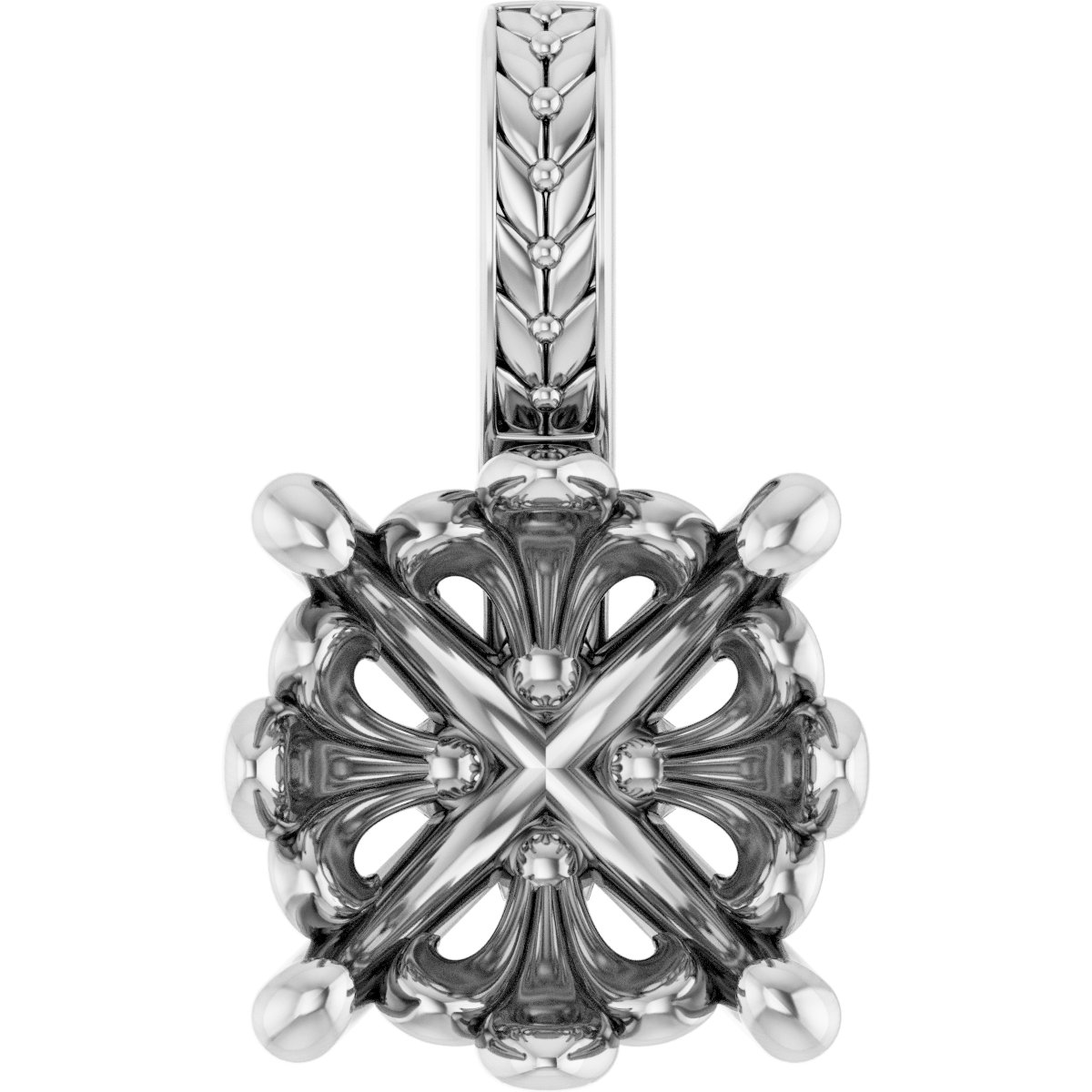 Floral-Inspired Solitaire Pendant