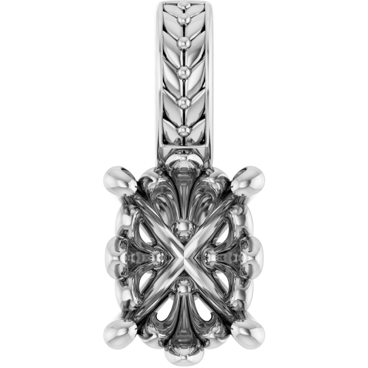 Floral-Inspired Solitaire Pendant
