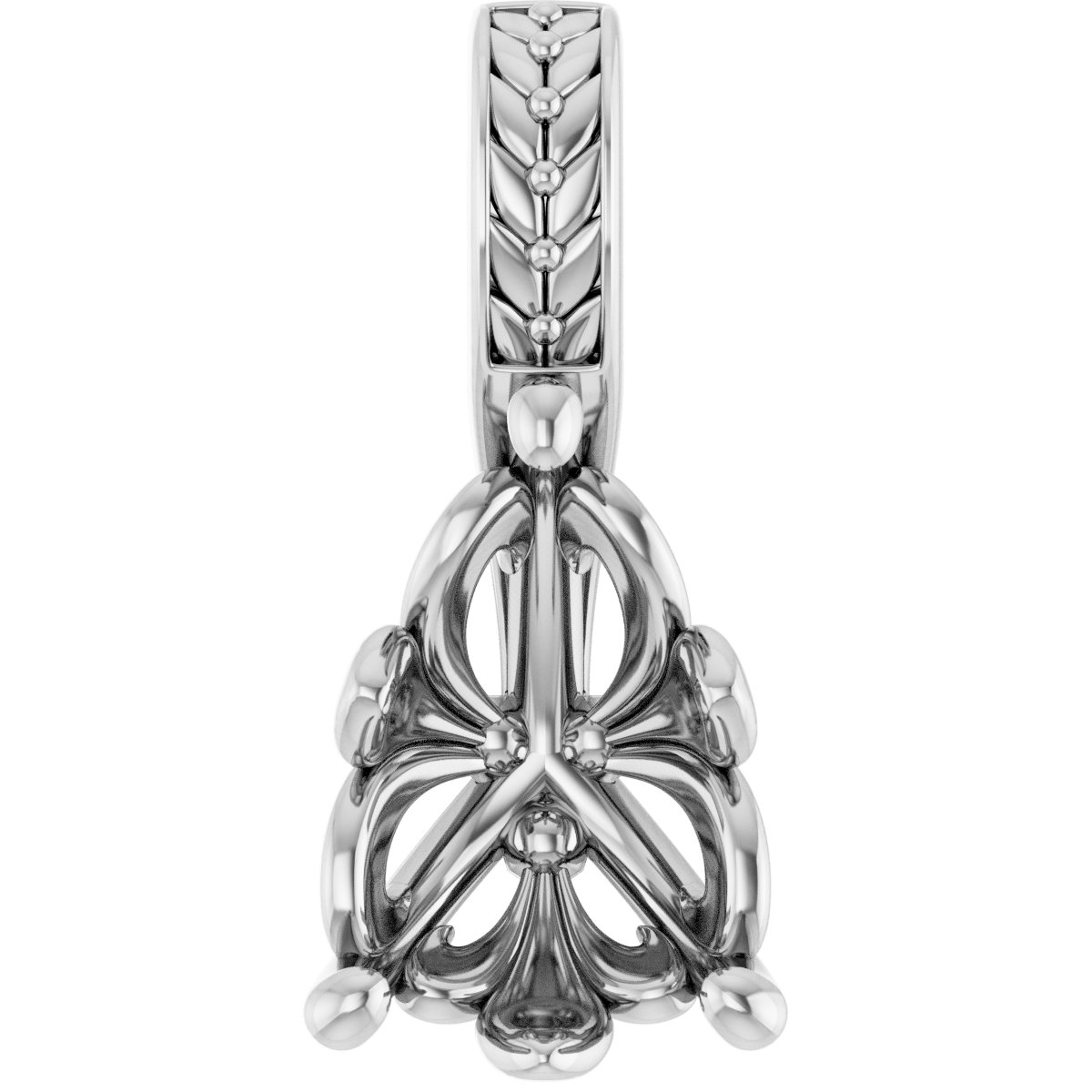 Floral-Inspired Solitaire Pendant