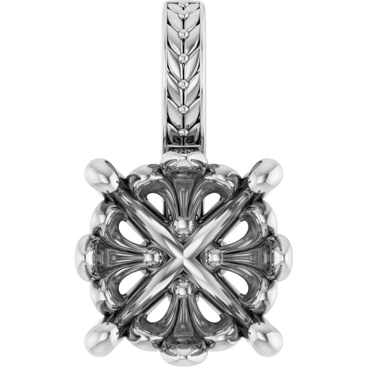Floral-Inspired Solitaire Pendant