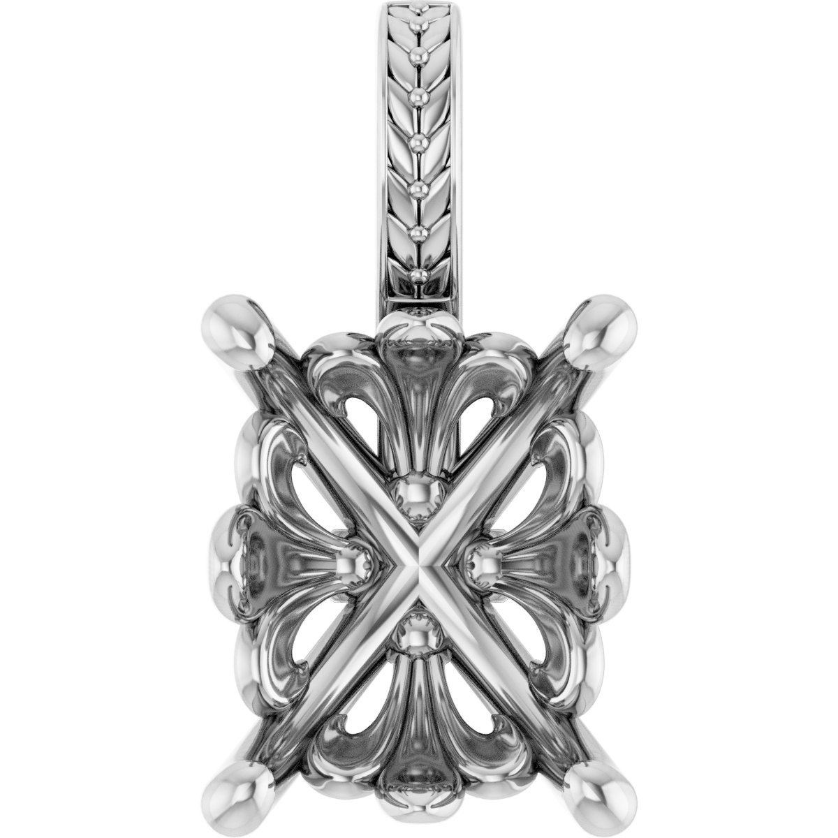 Floral-Inspired Solitaire Pendant