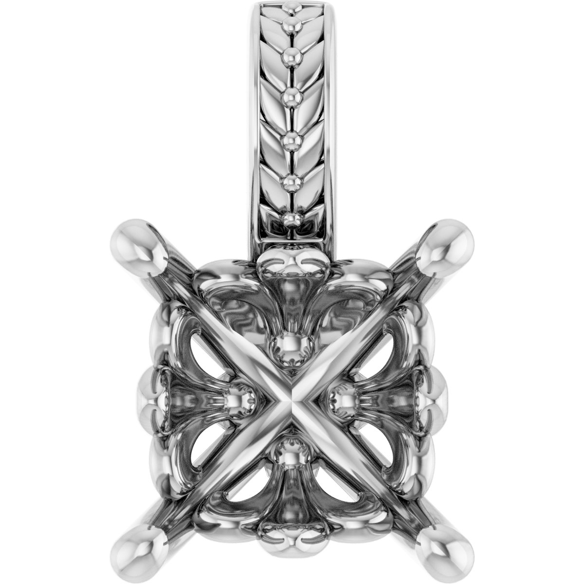Floral Solitaire Pendant