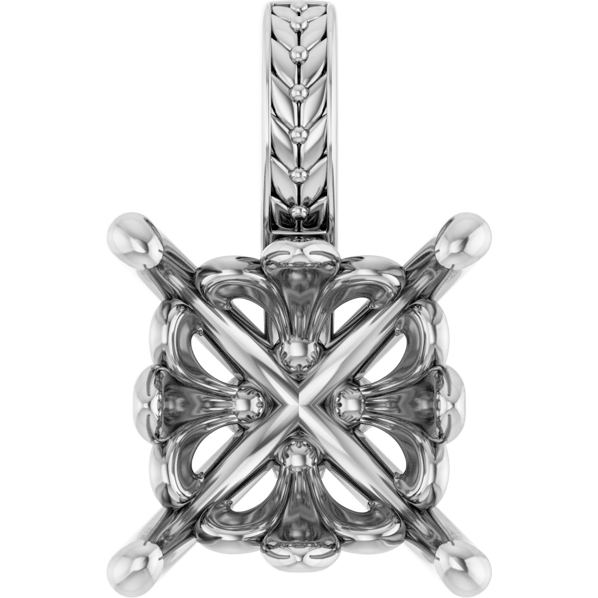 Floral-Inspired Solitaire Pendant