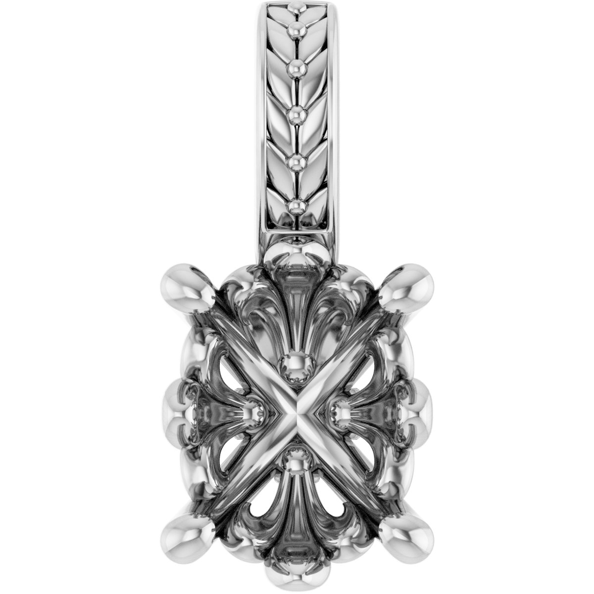 Floral-Inspired Solitaire Pendant