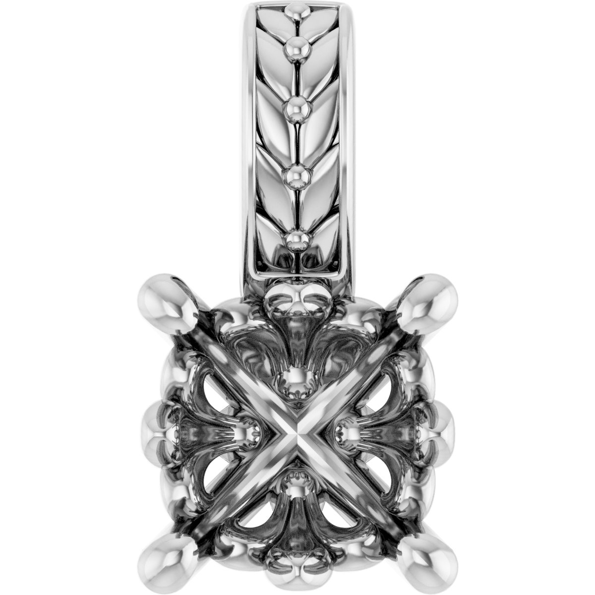 Floral-Inspired Solitaire Pendant