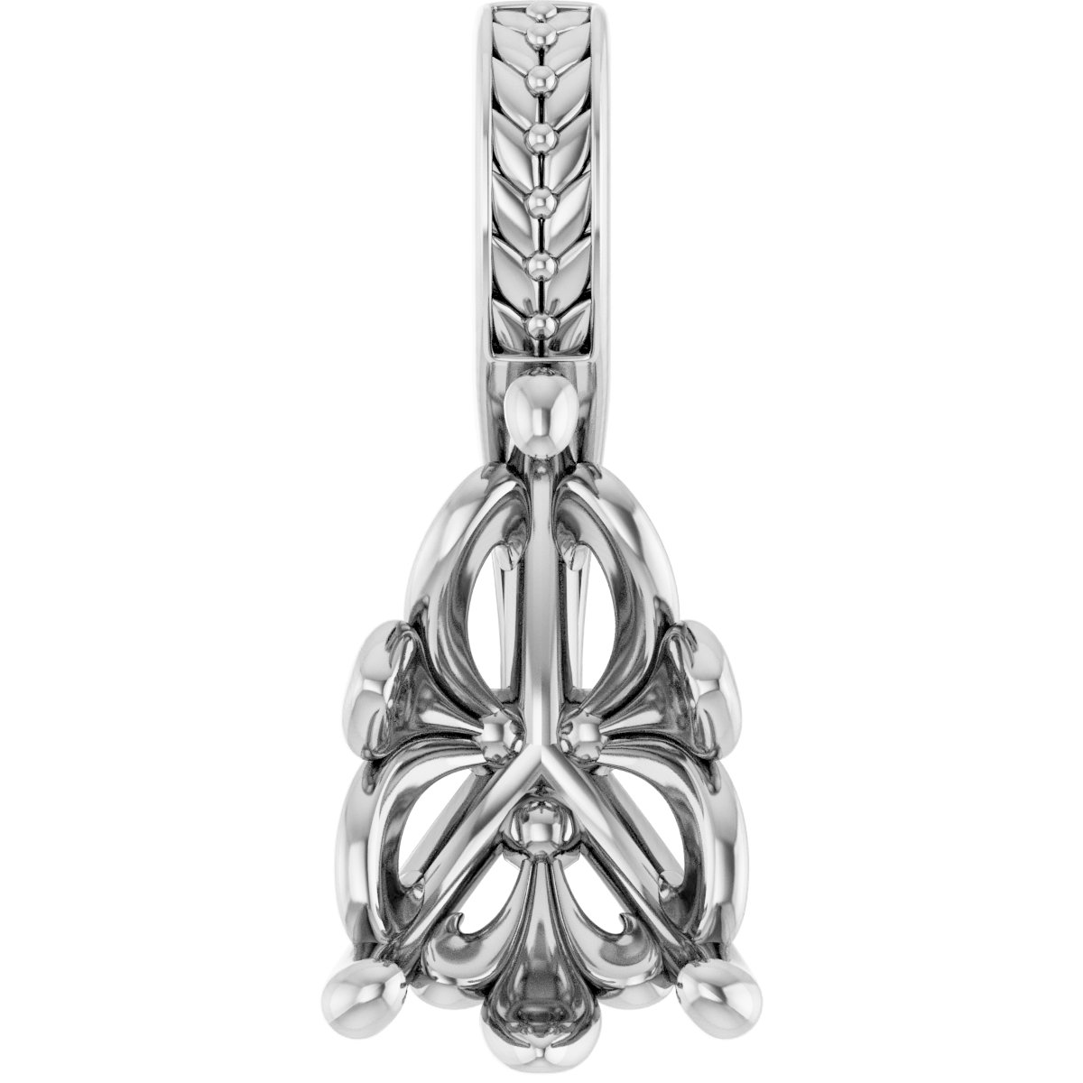 Floral-Inspired Solitaire Pendant