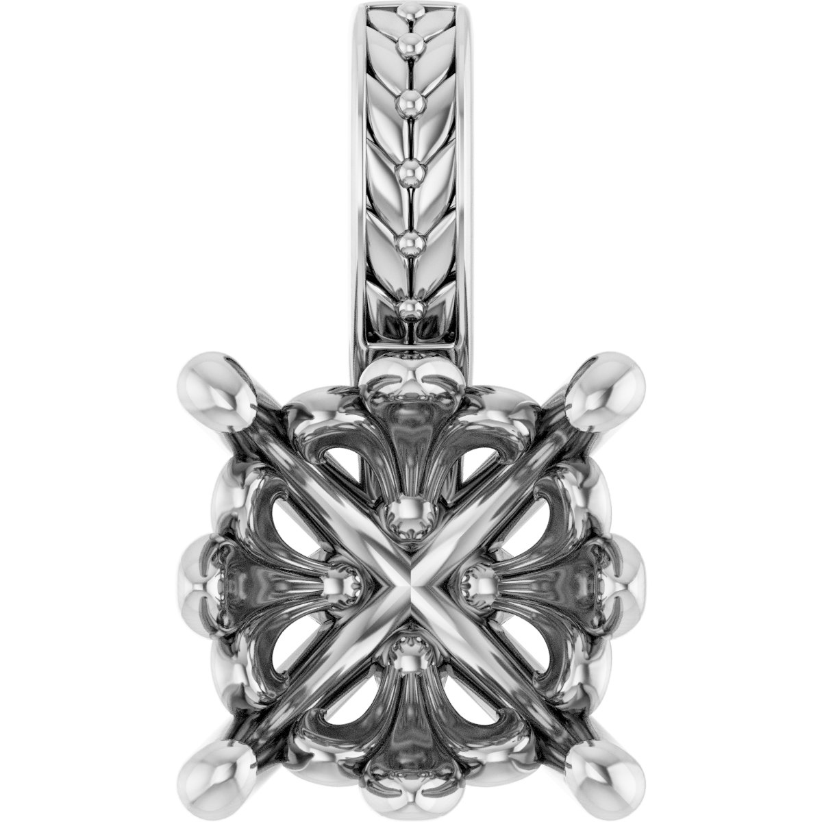 Floral-Inspired Solitaire Pendant
