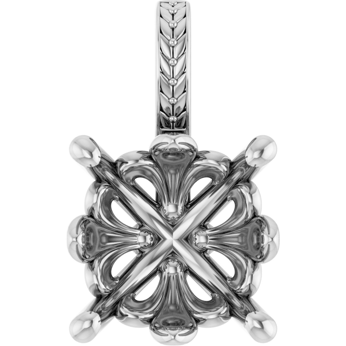 Floral Solitaire Pendant