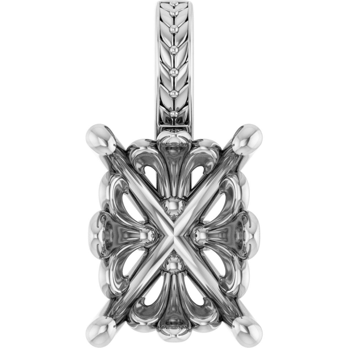 Floral-Inspired Solitaire Pendant