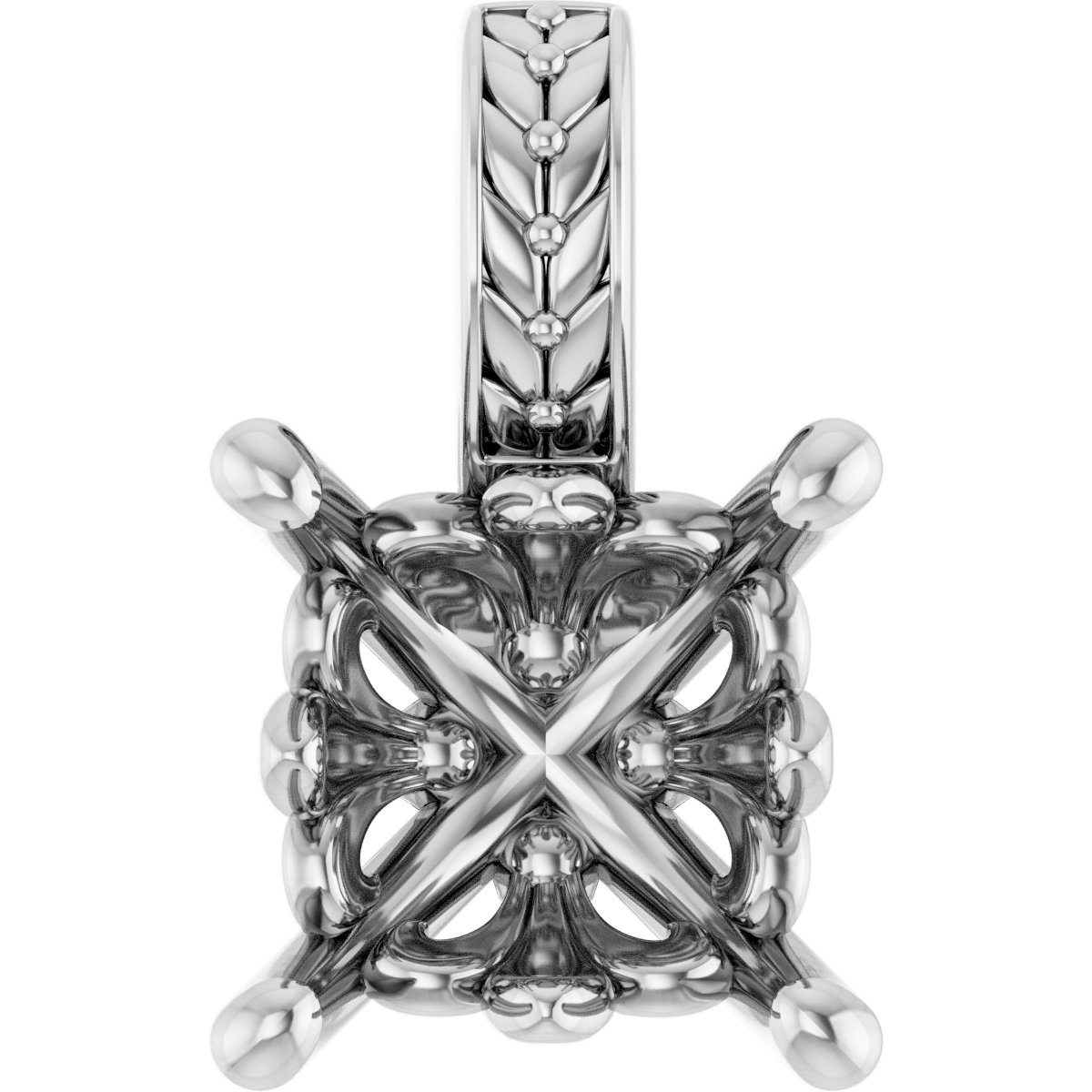 Floral-Inspired Solitaire Pendant