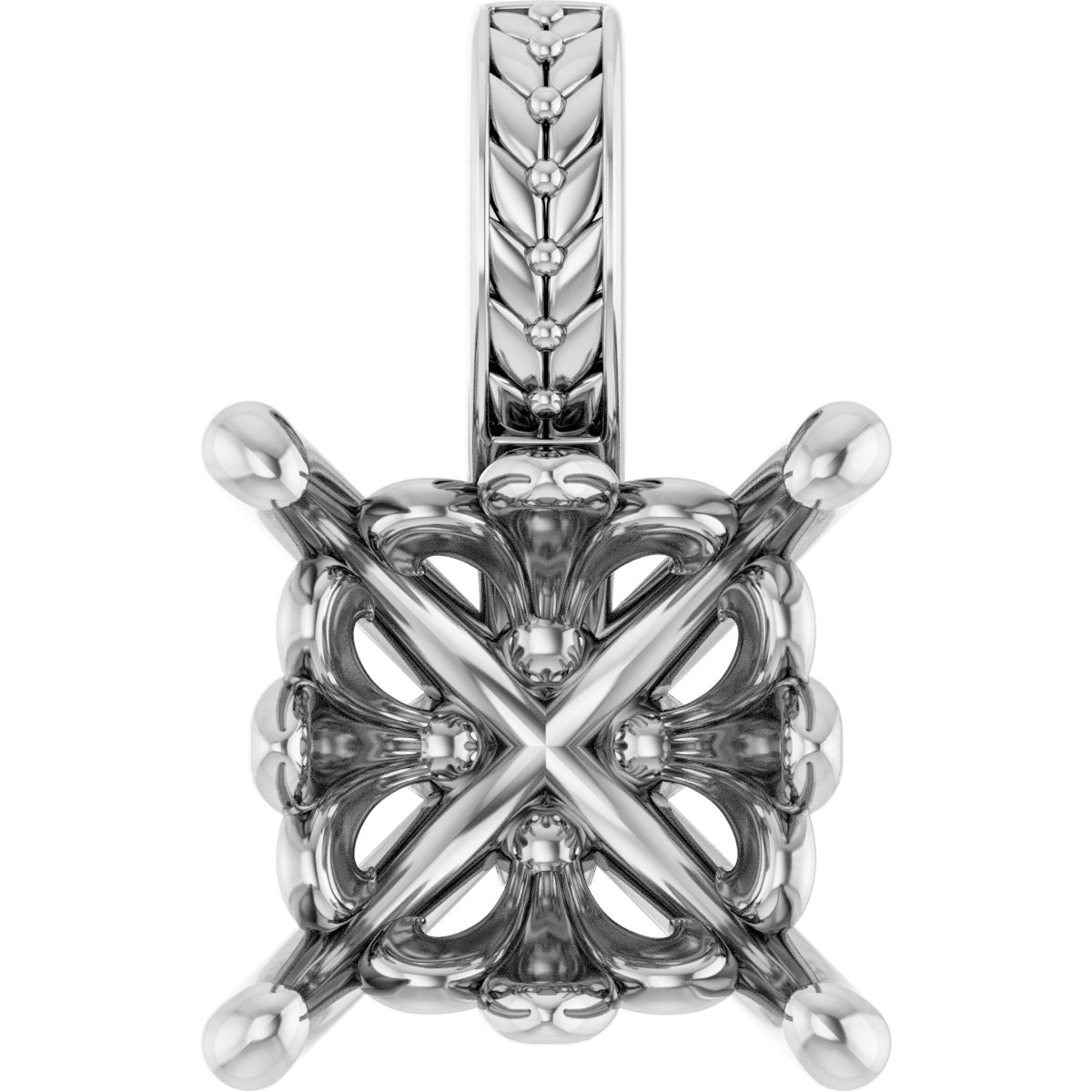 Floral-Inspired Solitaire Pendant