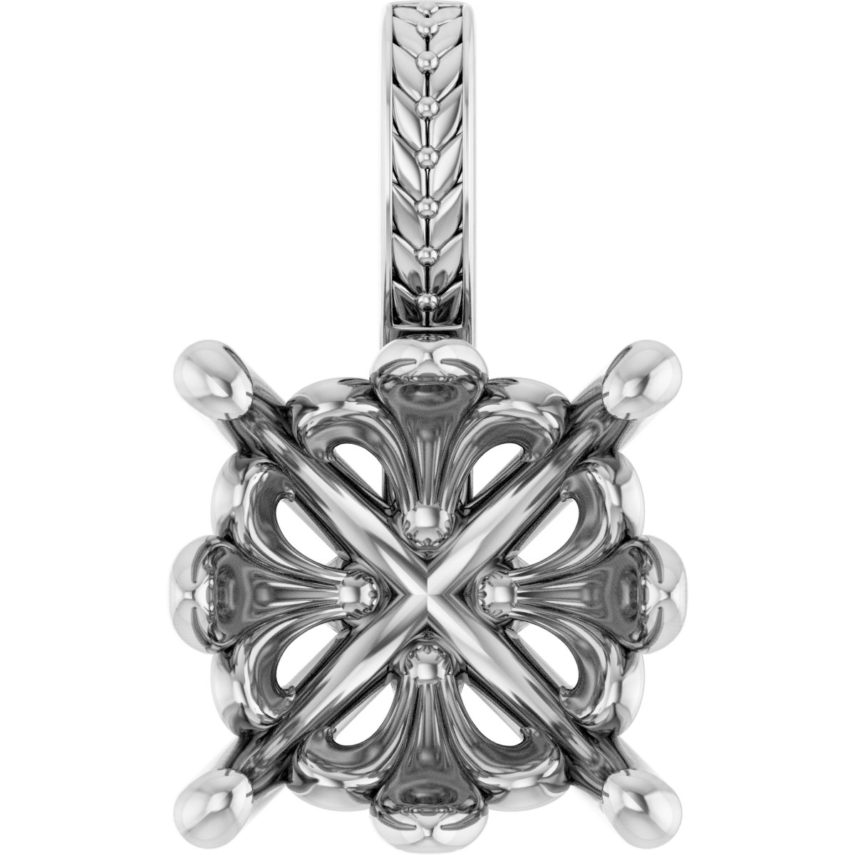 Floral-Inspired Solitaire Pendant