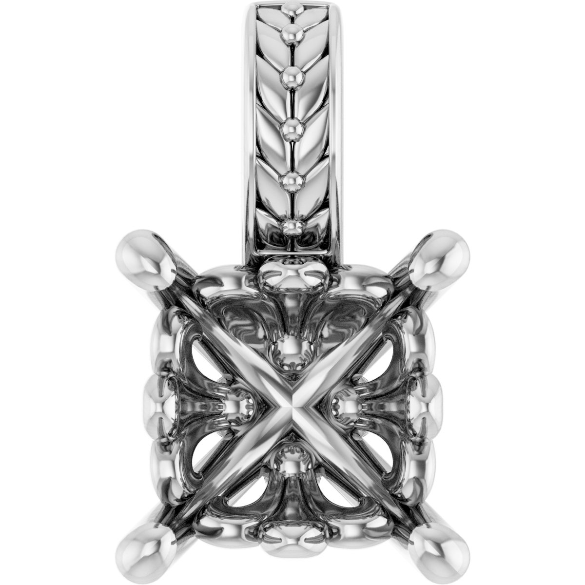 Floral-Inspired Solitaire Pendant
