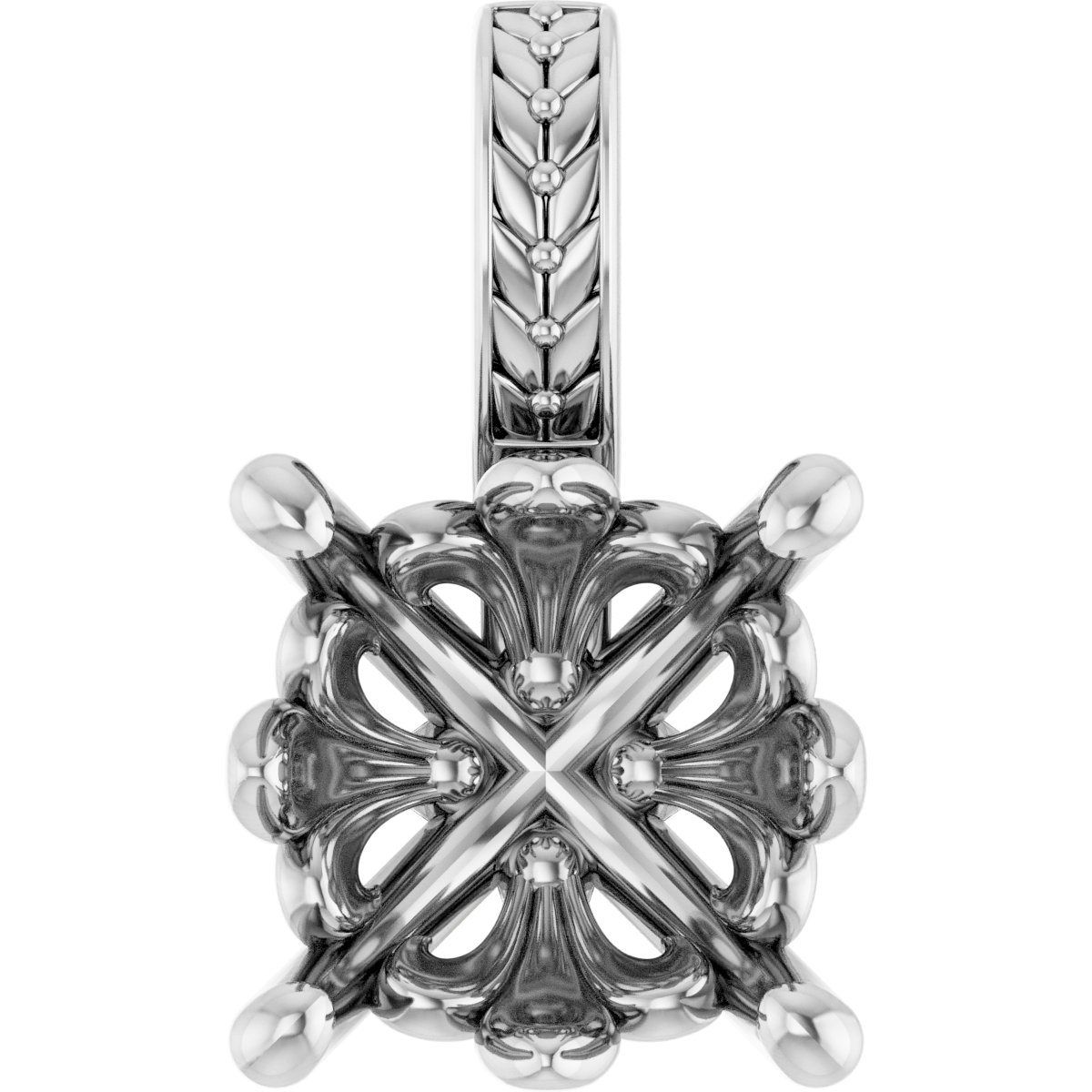 Floral-Inspired Solitaire Pendant