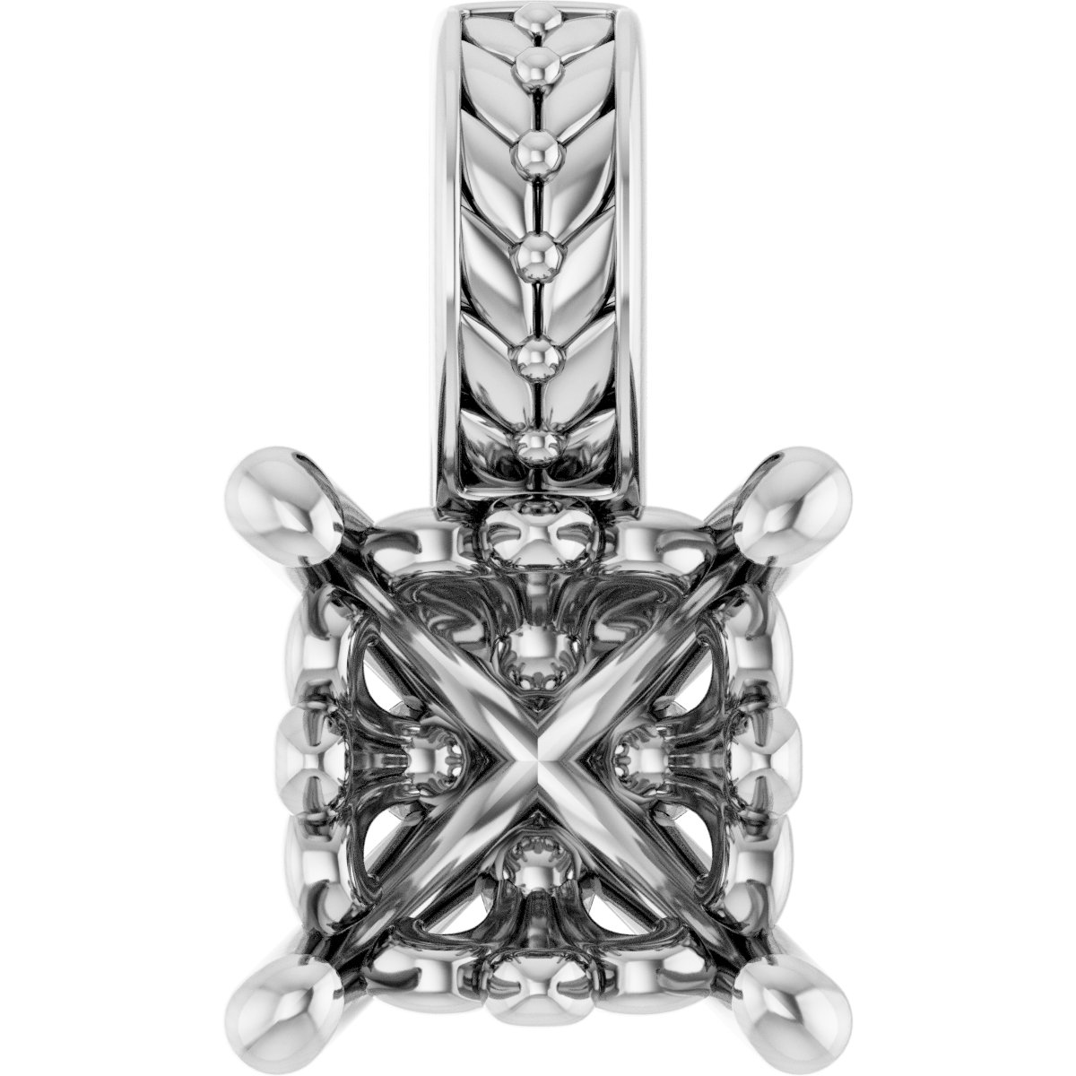 Floral-Inspired Solitaire Pendant